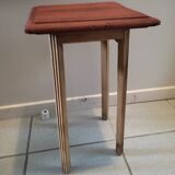 Console holder pot flower wood patinated seat mahogany
