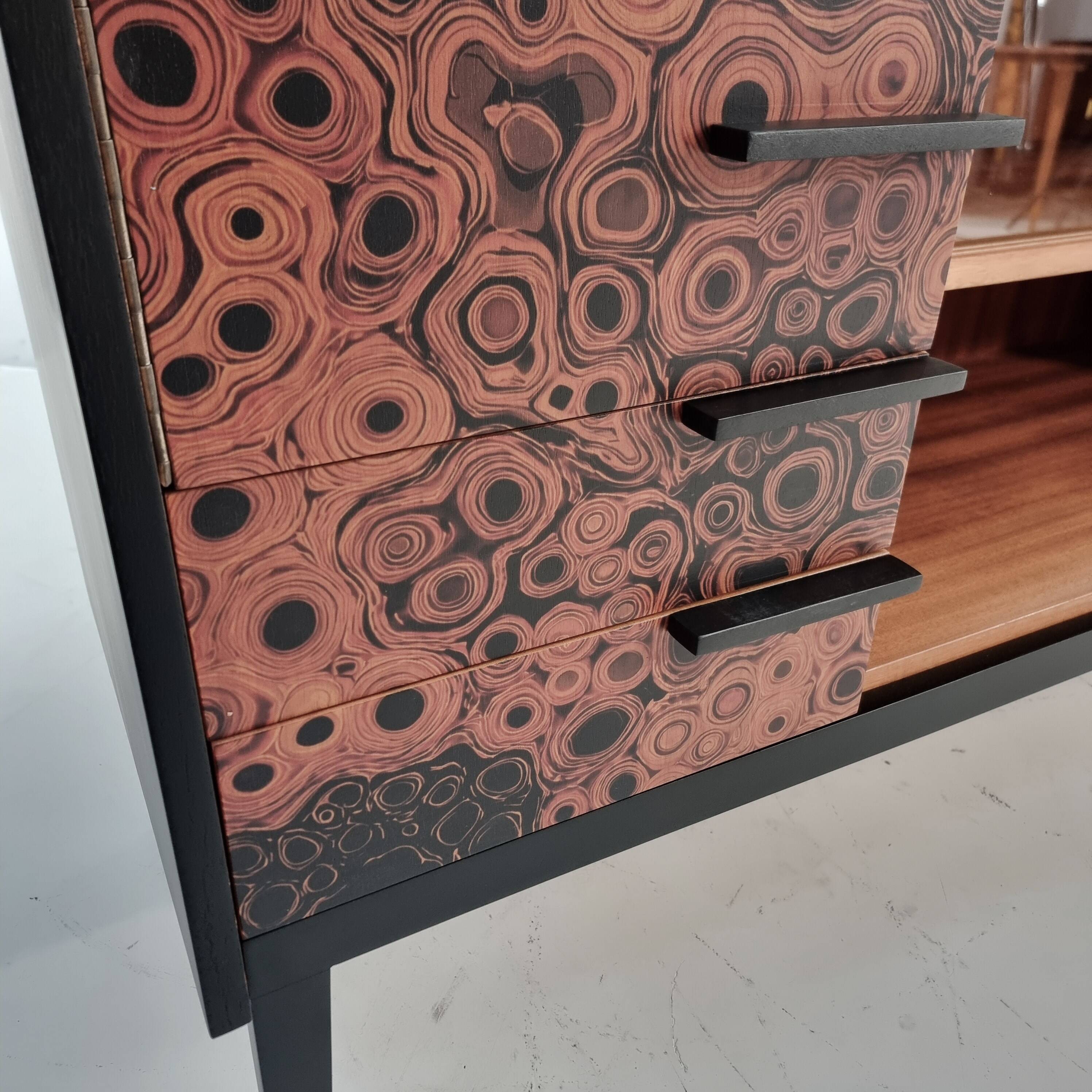 Vintage Brown Display Cabinet, 1970s