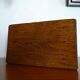 Vintage brutalist wooden stool