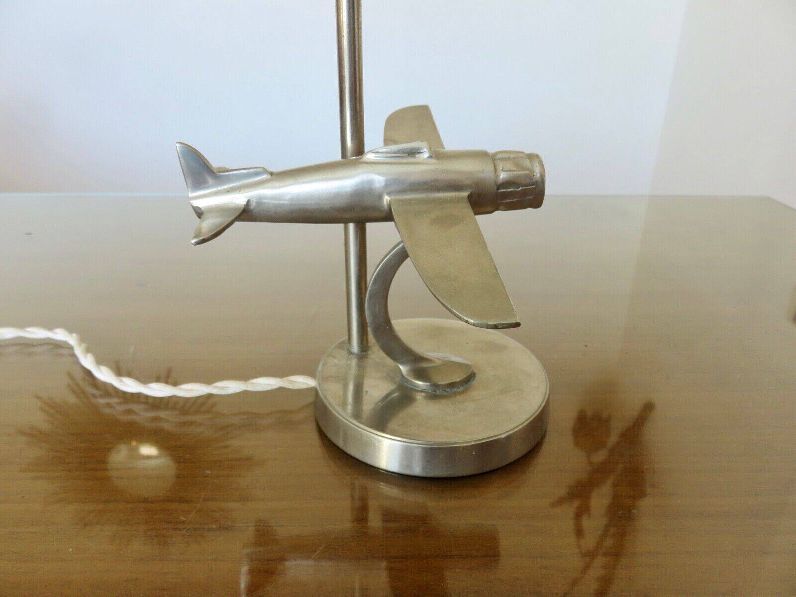 “Airplane” lamp in nickel-plated brass from the 40s and 50s