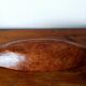 Oblong wooden brutalist bowl