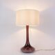 1960s Portuguese Amethyst Opaline Glass Table Lamp