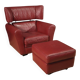 Italian armchair with footstool design production Zanotta