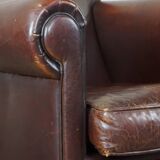 Set of 2 design armchairs made of sheepskin
