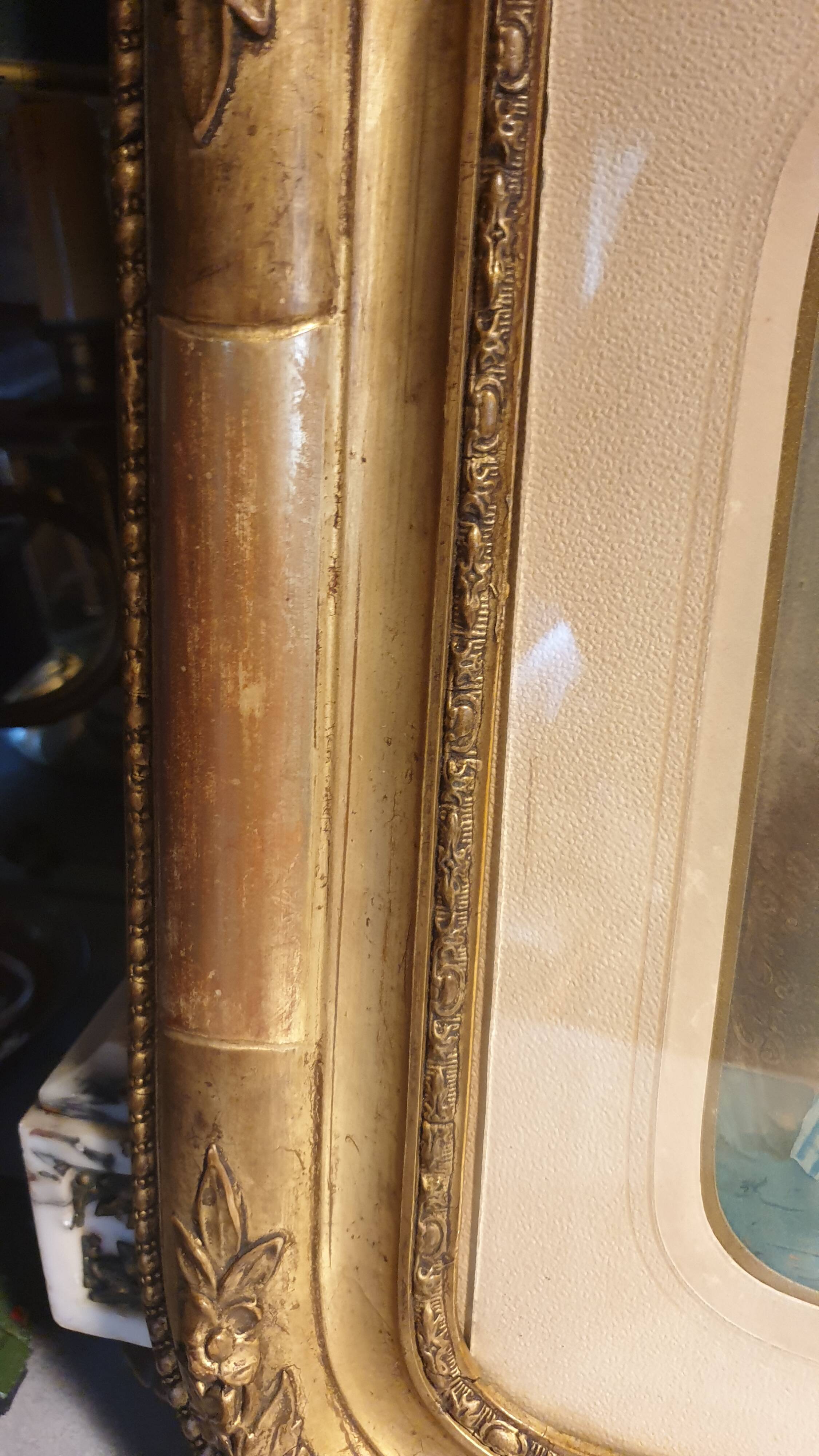 Pastel gilded frame gold leaf nineteenth