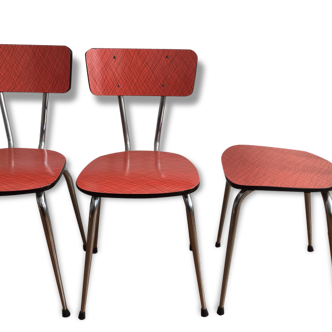 Lot de 3 chaises en formica