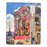 Oil on panel by René Marie (1890-1972). Montmartre