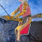 Tableau courses de chevaux XIX