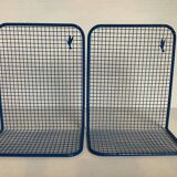 Pair of blue mesh bookends