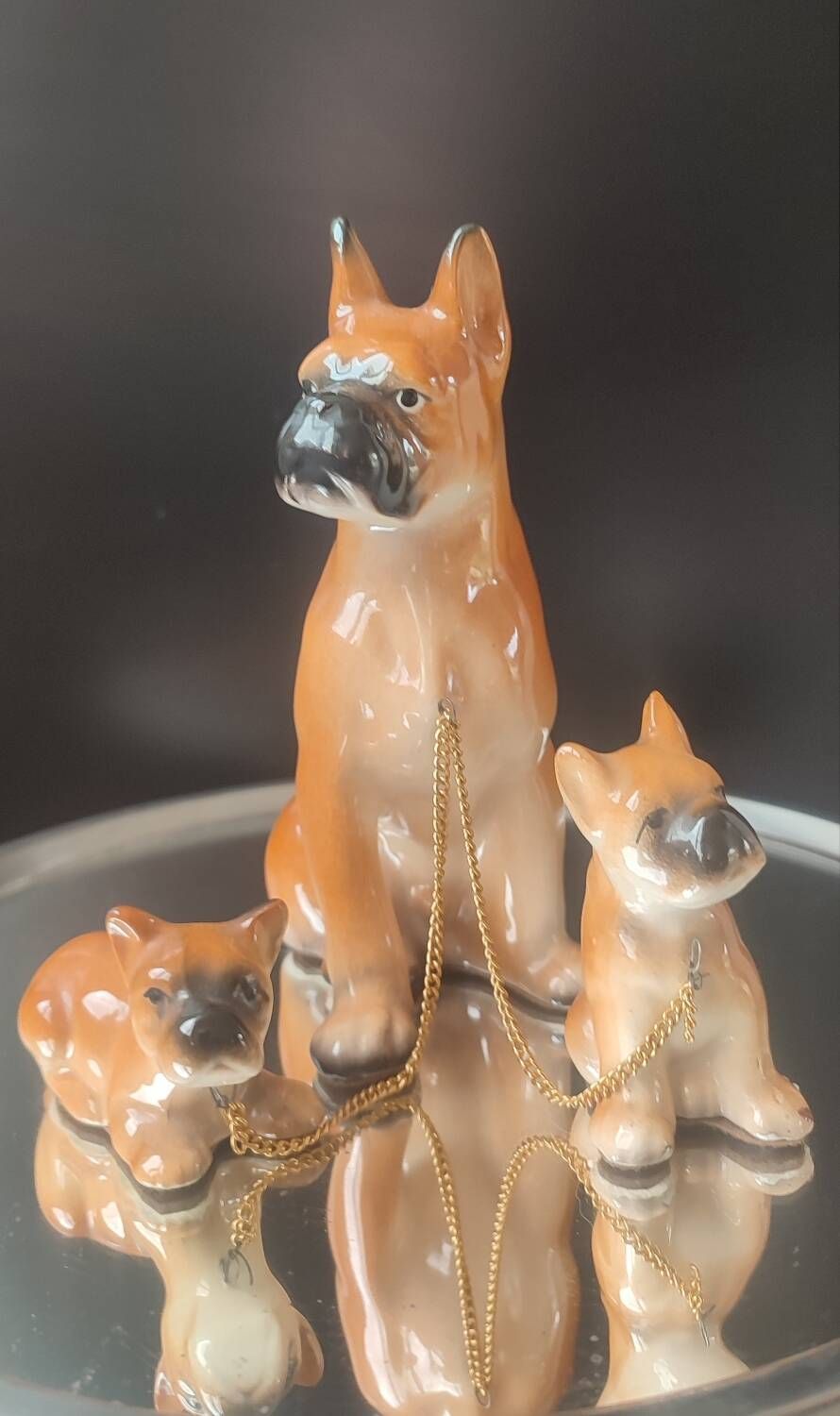Vintage Ceramic Boxer Family (1950s/60s)