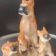 Vintage Ceramic Boxer Family (1950s/60s)