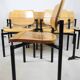 Vintage Martin Stoll Scandinavian Chairs 60/70 Beige Black Legs