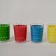 Lot de 4 verres à eau colorés années 70