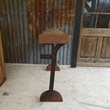 Wooden and cast iron workbench console