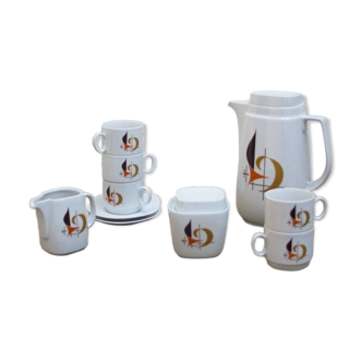 Service à café bavarois vintage de Schirnding, Bavière, années 1950, lot de 27