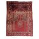 Tapis de prière fait main turc ancien de Konya 2,7' x 3,6' années 1920 - 1C1220