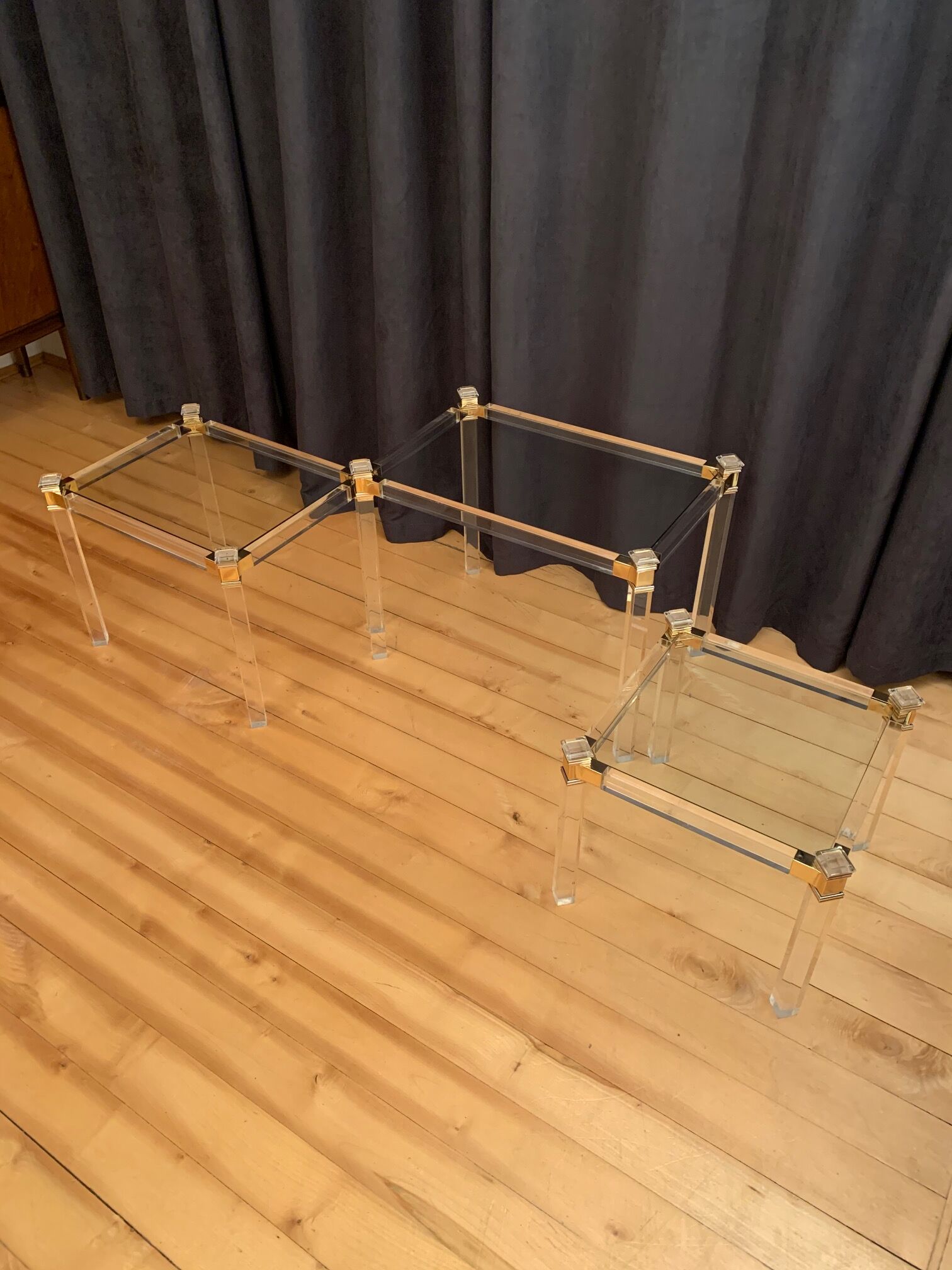 Set of 3 nesting tables, Orsenigo, Italy, 1970s