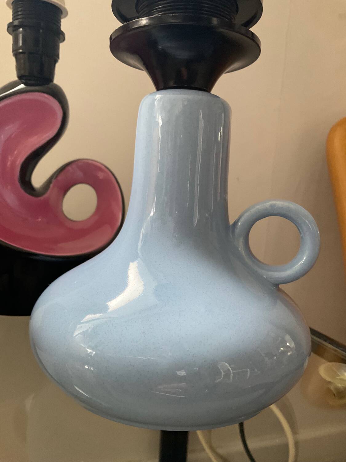 Trio of vintage ceramic lamp bases