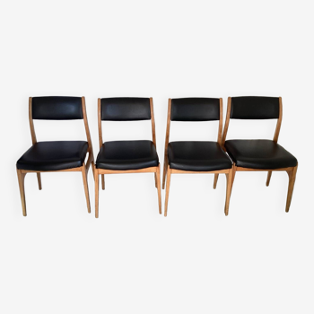 4 chaises scandinave vintage années 50/60