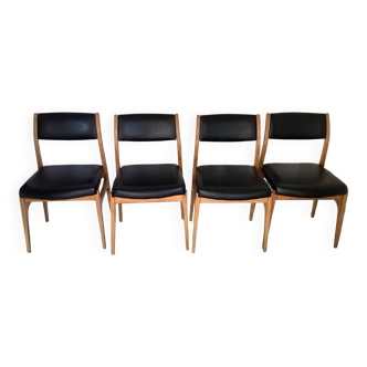 4 chaises scandinave vintage années 50/60