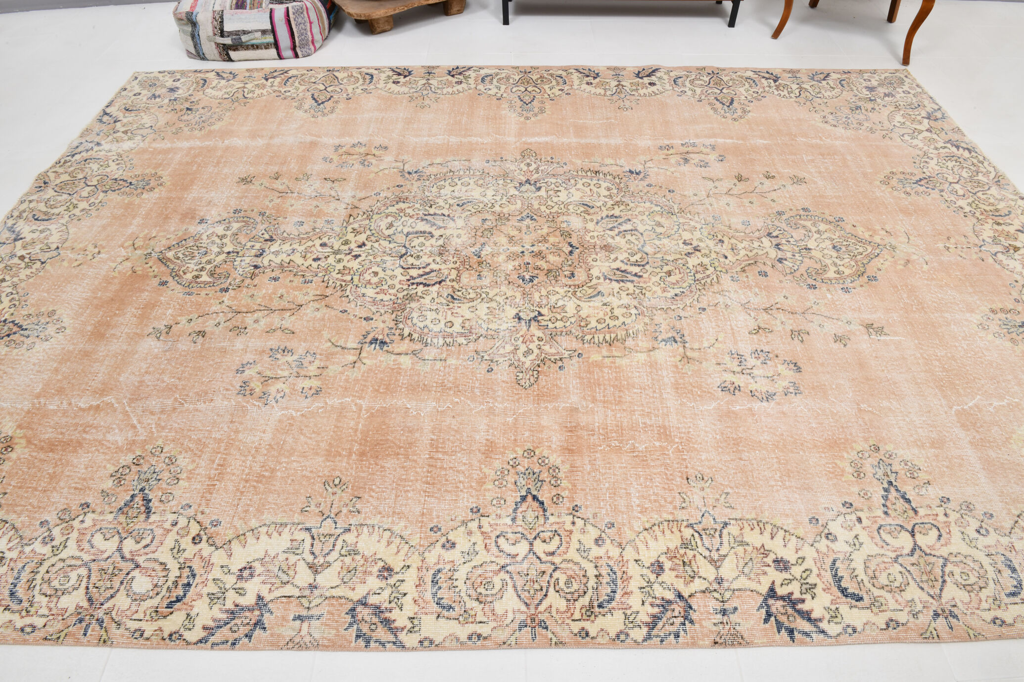Handmade antique classic rug 361x260cm