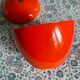 Orange apple ice bucket 1970