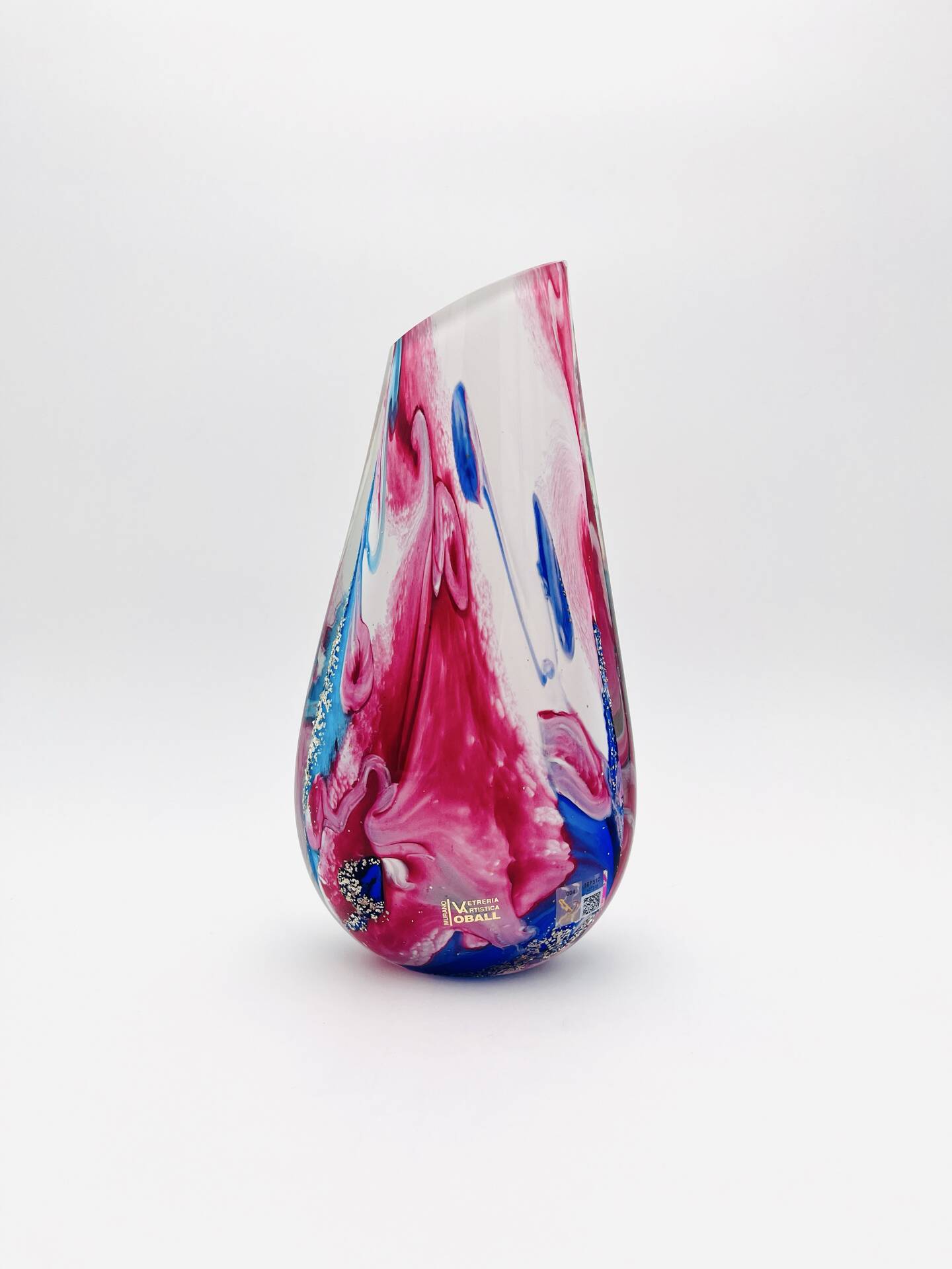 Oball Murano Vase - Sommerso - 24k Gold - Labeled - H30cm/3.4kg