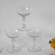 Set of 4 faceted crystal champagne glasses, 1930