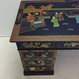 Vintage Chinese Desk with Glass Top