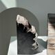 Black petrified wood bookend H17 L17 P6