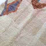 Moroccan Berber carpet Boujaad ecru and pink with colorful patterns 250x160cm