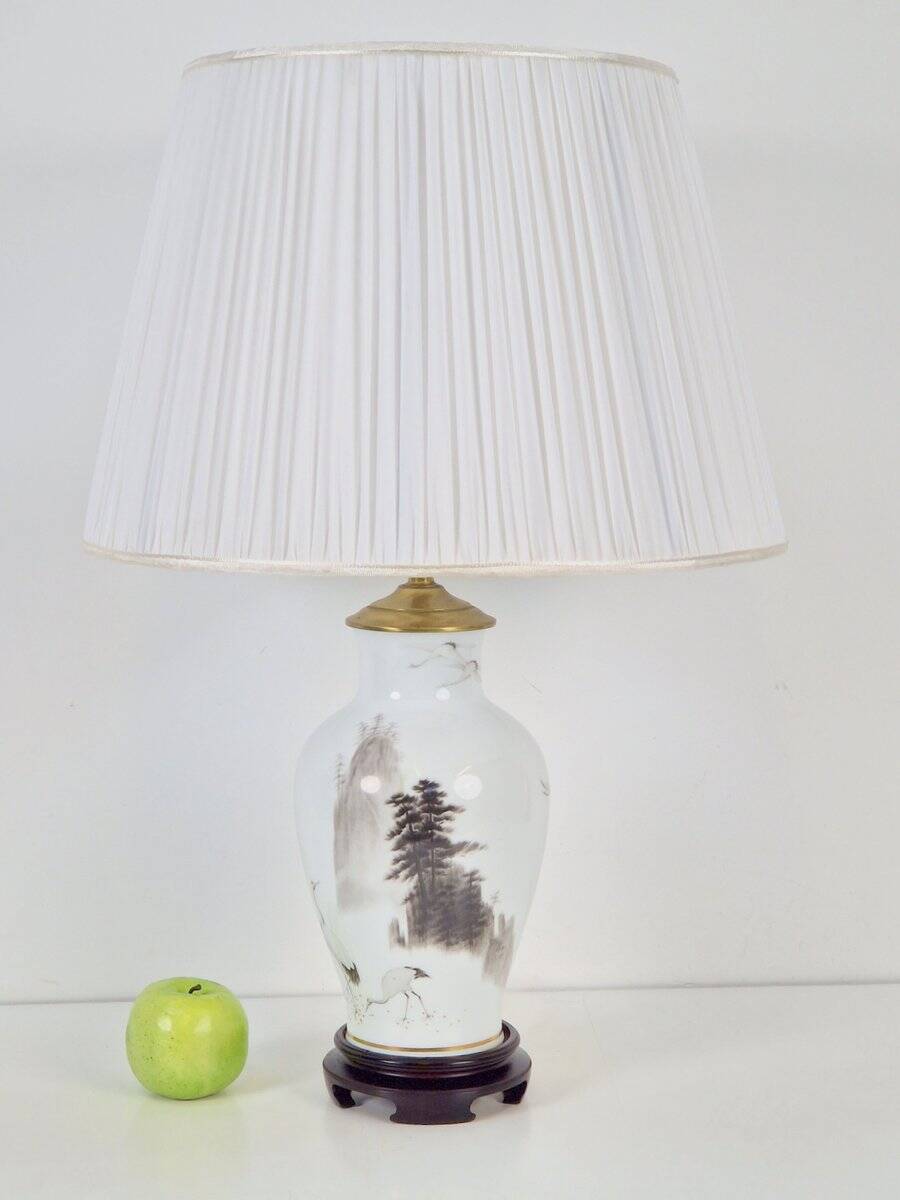 Japanese Table Lamp by Haruo Momoki for Franklin Porcelain, 1980s