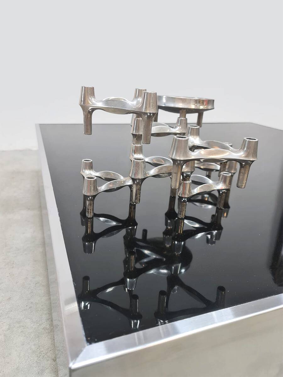 Table basse italienne vintage dans le goût de Willy Rizzo