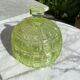 Vintage Glass Bonbonnière from Ouraline – Art Deco Style - Fluorescent