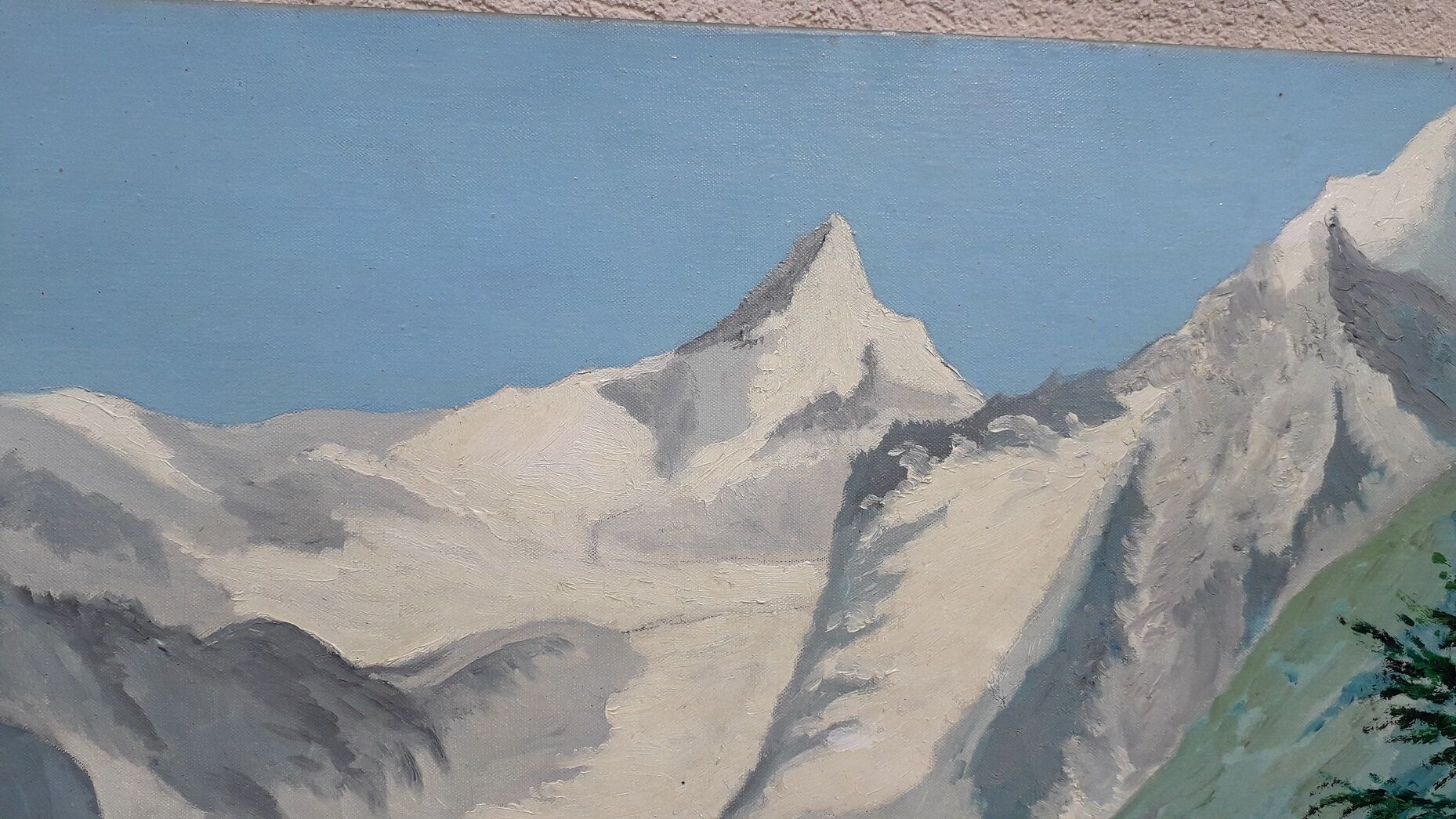 Mountain painting signed