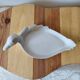 Vintage foie gras dish - duck - white ceramic