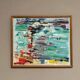 Swedish Oil on Canvas“Abstract Composition” by Klas Engman– Vintage &Framed