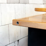 Bedroom in winked maple and fabric by Giovanni Offredi for Saporiti Italia 1970s