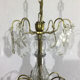 Chandelier 4 lights bronze and tassels