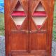 Library in solid oak and walnut, late 19th century