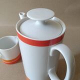 Set Cafetière + pot à lait Porcelaine THOMAS Vintage . Médaillon Luciana . Années 70