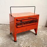 Tool box - workshop maid - vintage orange