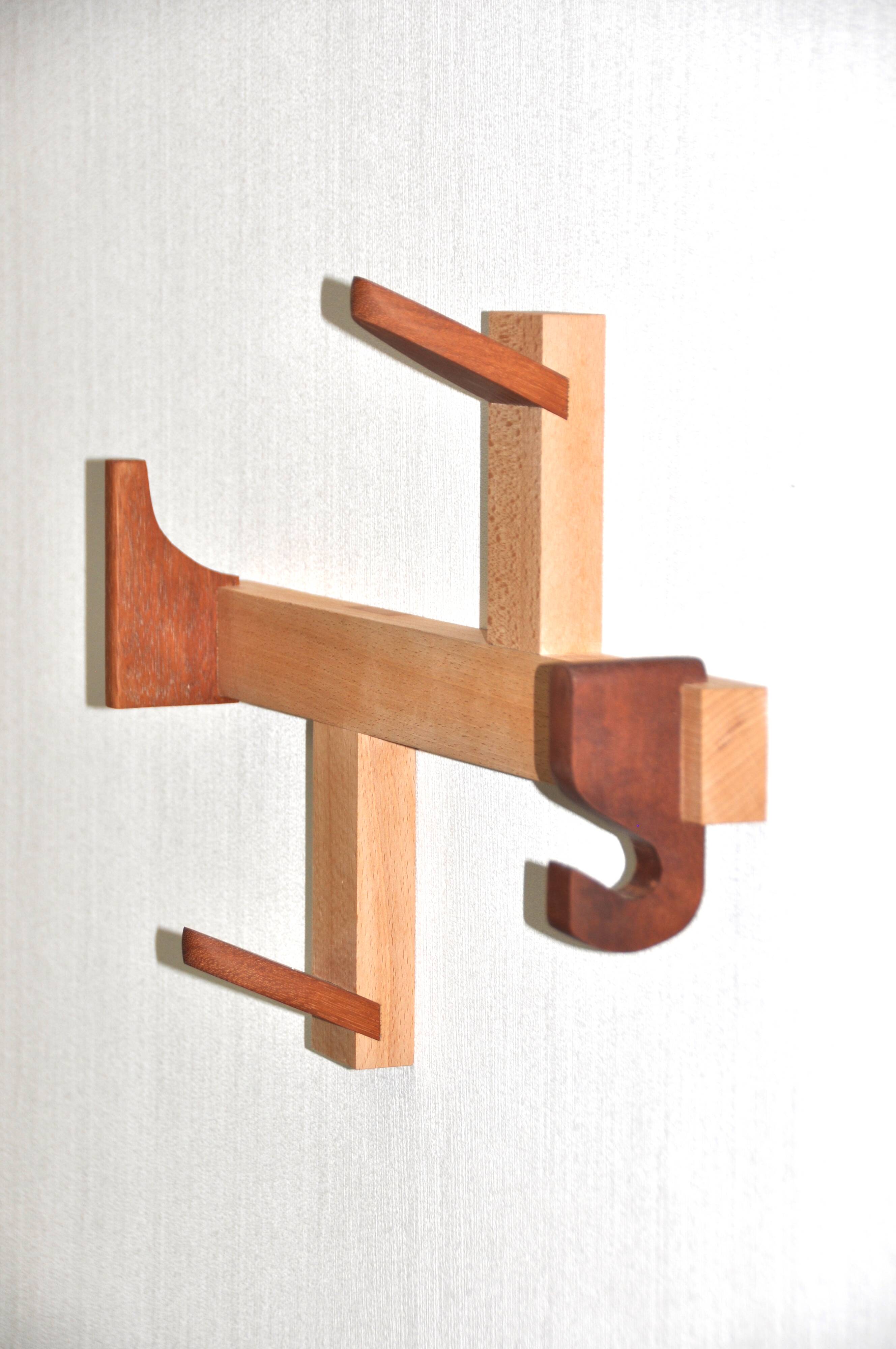 Hand-carved coat rack