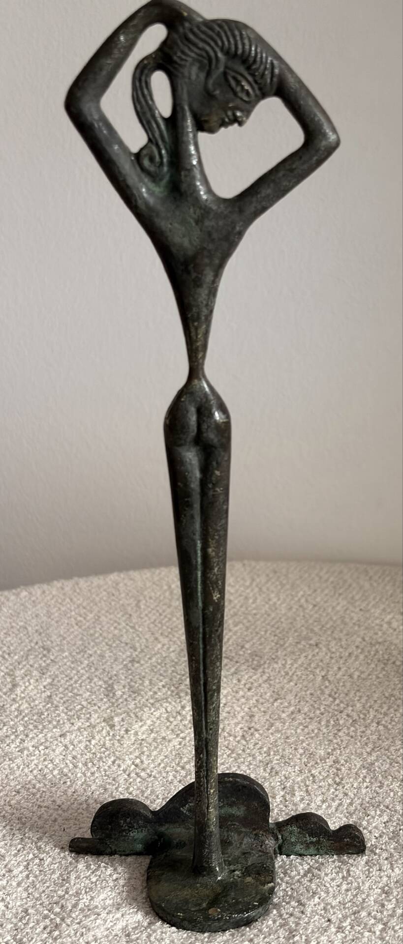 Vintage 1960s Mid-Century Modern Oxidized Bronze Aphrodite Statue