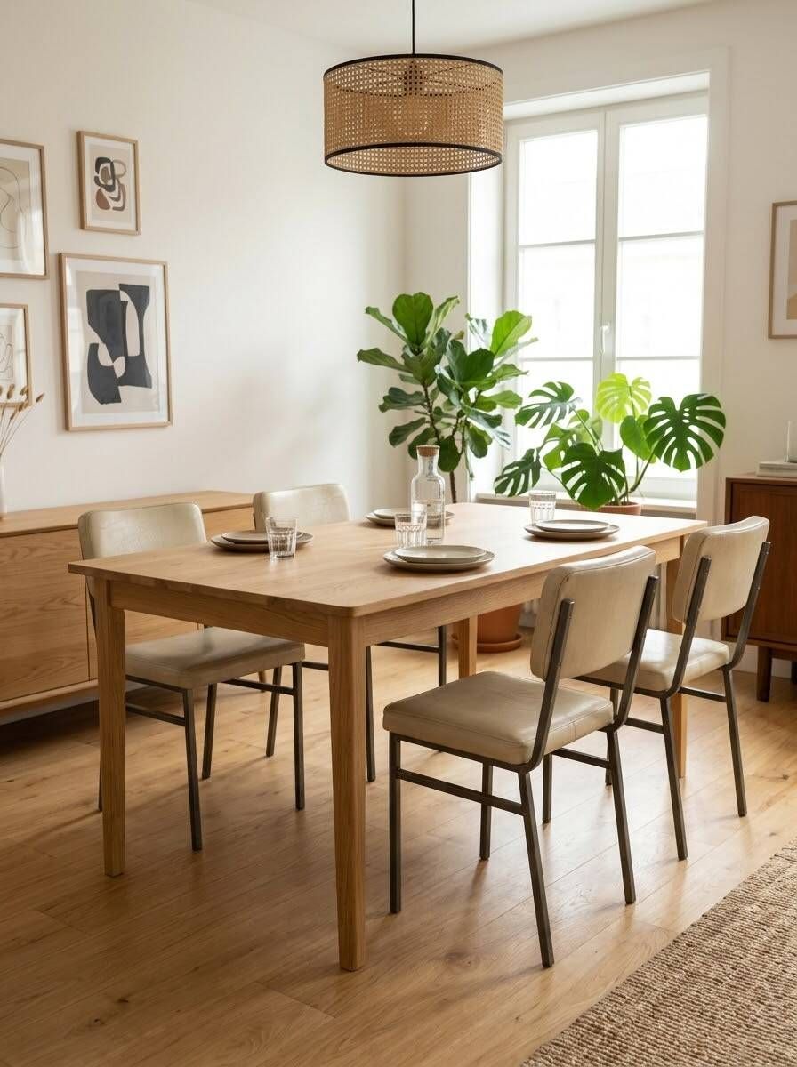 4 chrome metal chairs with faux leather from the 1970s.