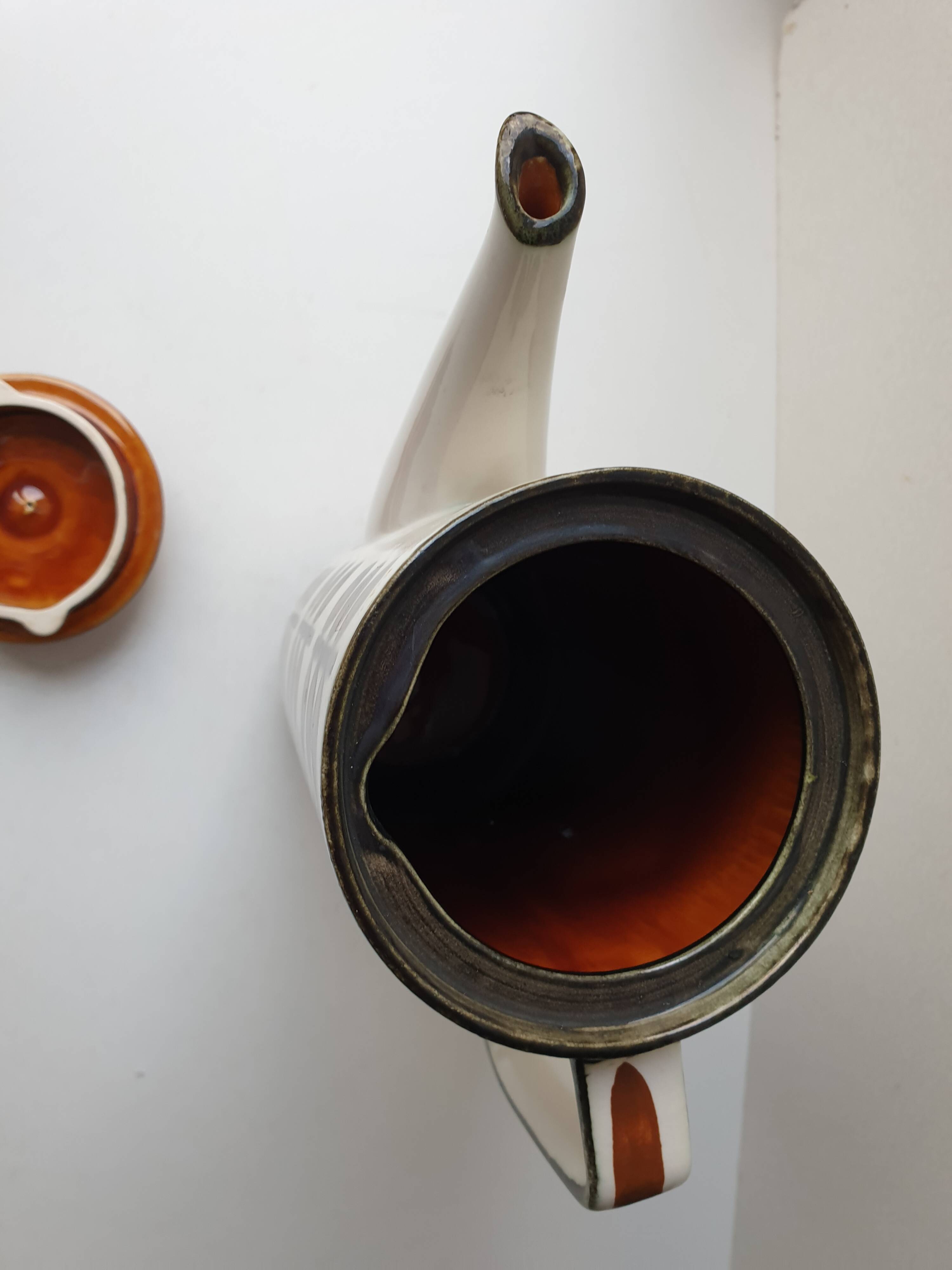 Vintage porcelain coffee pot signed Boch Rambouillet