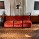 3-seater canapé Ligne Roset vintage velvet from the 70s