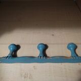 Coat rack patinated wood 3 hooks