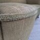 1950s, Danish curved sofa, furniture velour, oak wood.