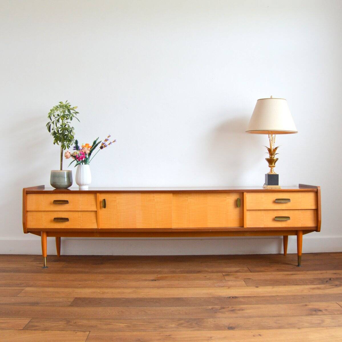 Large vintage low sideboard 1960s